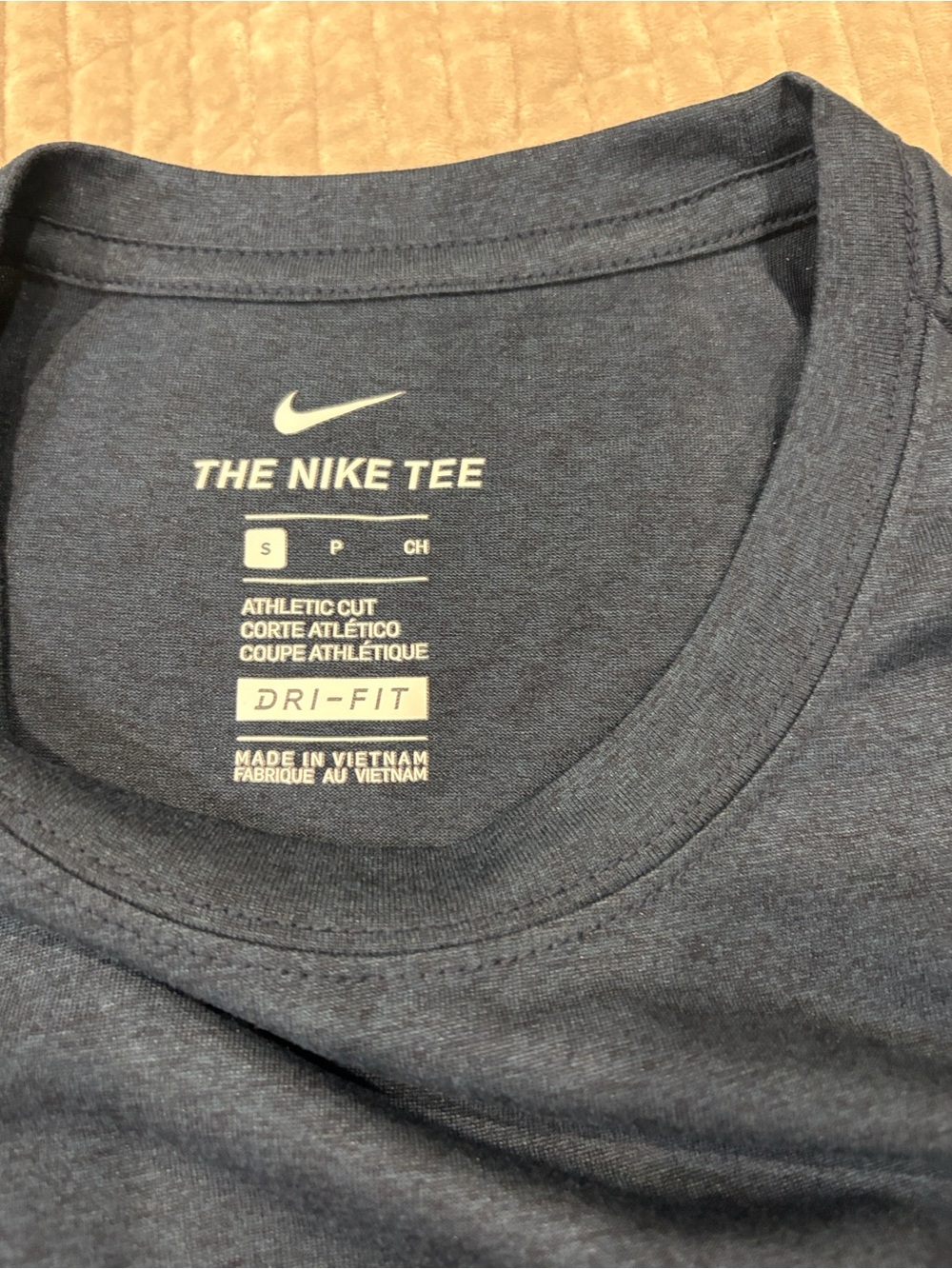 Nike Men's Long Sleeve Performance Tee - Navy - Picture 2 of 4